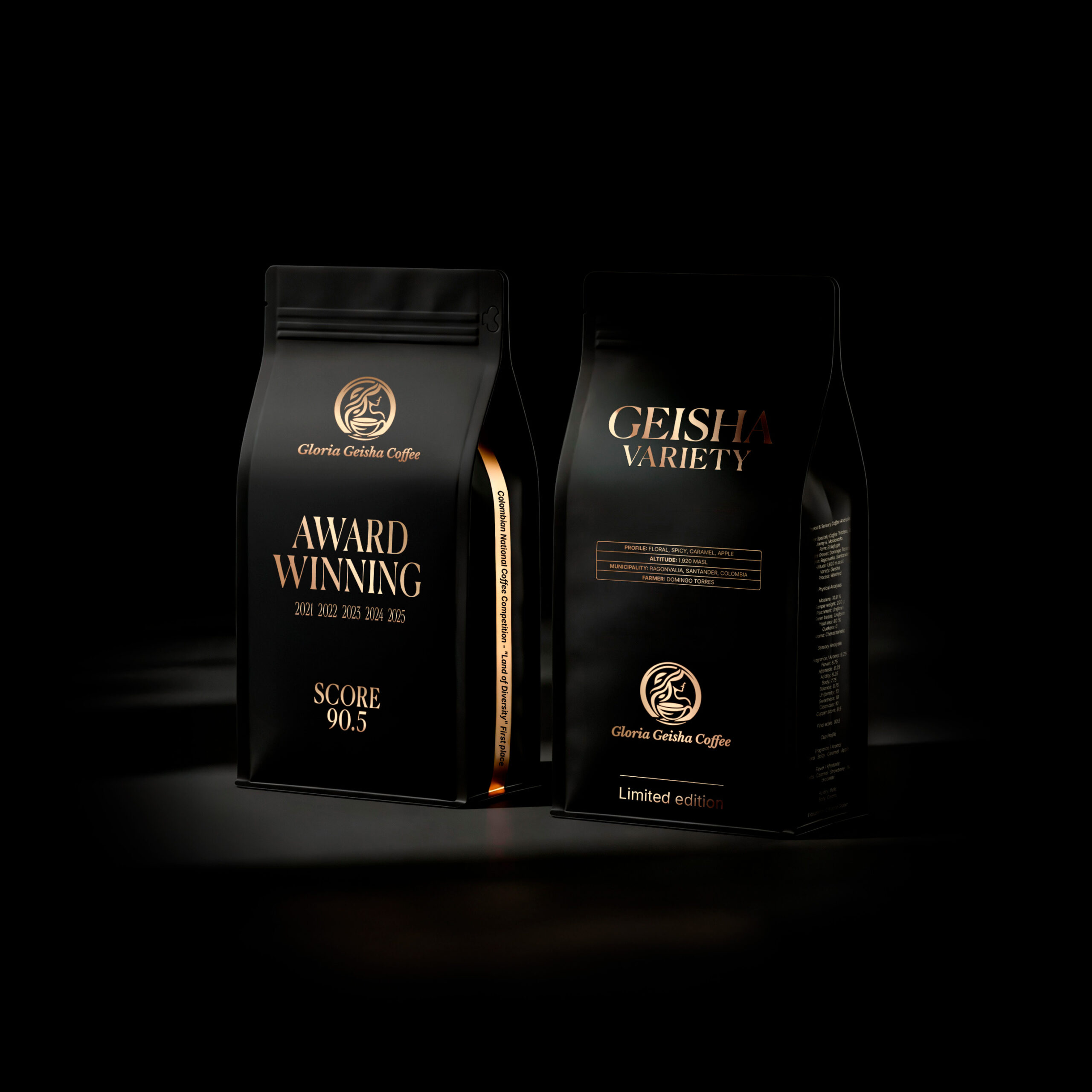 Gloria Geisha Coffee · Limited Edition Packaging